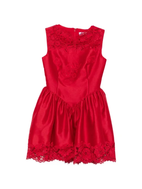 Self-Portrait lace-trim mini dress Red AW26022S