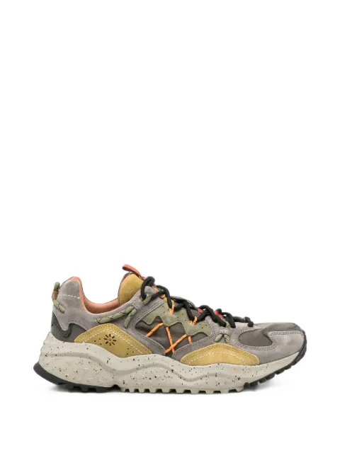 FLOWER MOUNTAIN Yamabushi panelled suede sneakers Grey 001201950903