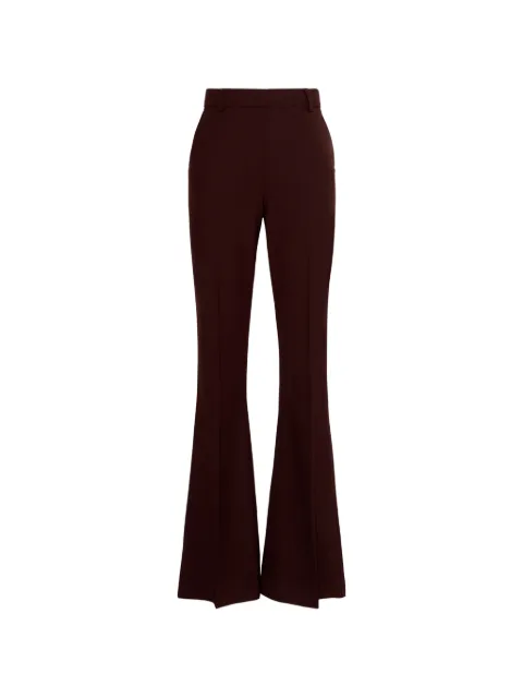 Sportmax pressed-crease flared trousers Brown 2622136012600
