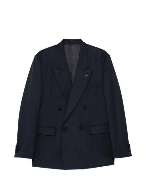 Lardini double-breasted peak-lapel jacket Blue AC5852EICE8868