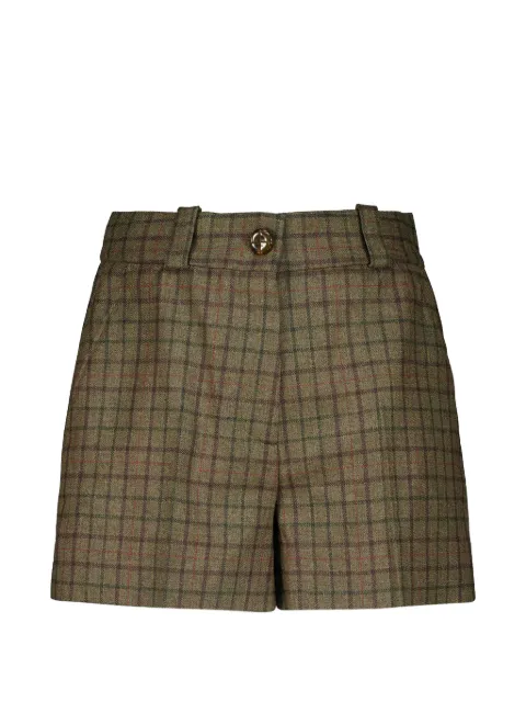 Blazé Milano Teke check-pattern shorts Green PTEPB01OLM