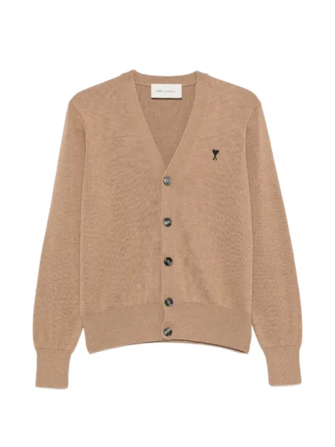 AMI Paris Ami de Coeur V-neck cardigan Neutrals HKC361001