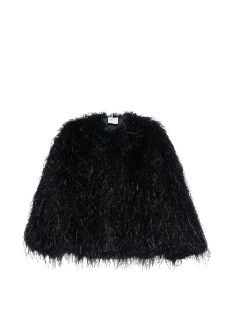 Forte Forte feather-effect Mycoatnotte coat Blue 15000MYCOAT