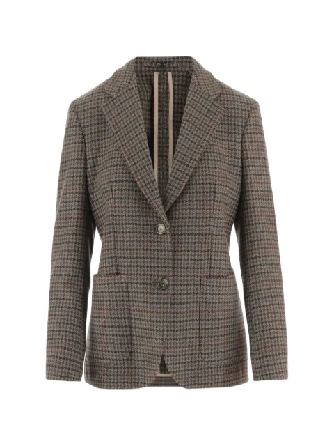 Lardini check cashmere blazer Brown FSP24101X