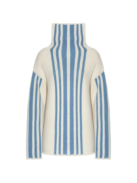 Malo intarsia-knit high-neck sweater White DXC241F7D07