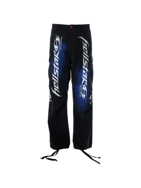 HELLSTAR spray-paint cargo pants Black HSR346