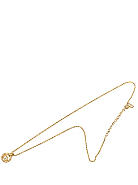 Christian Dior Pre-Owned 20th Century Gold Plated CD Logo Pendant Necklace costume necklace Gold VNAHPIK98WLV2802