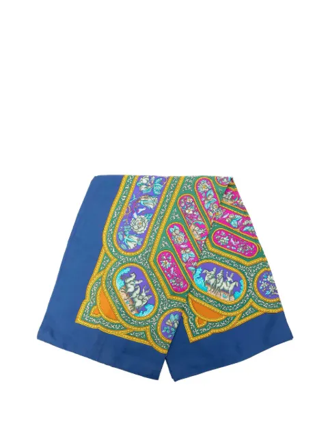 Hermès Pre-Owned 2000-2020 Qalamdan Silk Scarf scarves Blue NKIOSMBY8GWIQE17