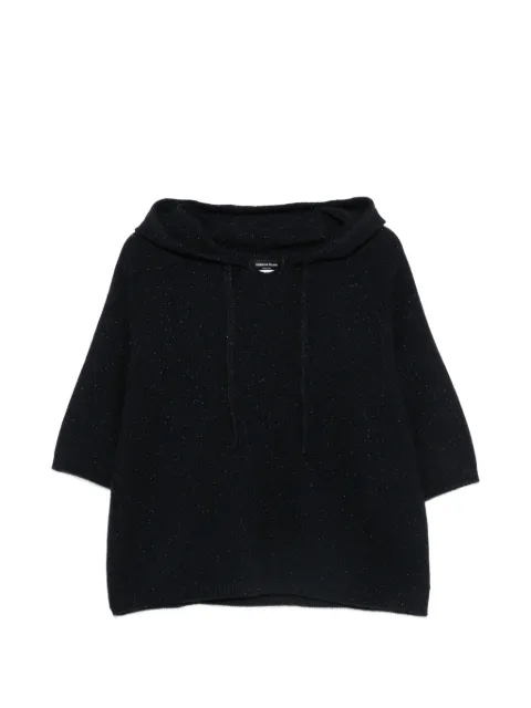 Fabiana Filippi short-sleeve hoodie Black MAD216F402M3335146