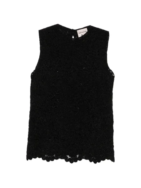 Semicouture round-neck vest Black S6WC79