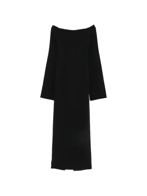 Solace London Marcella off-shoulder bell-sleeve maxi dress Black OS49015