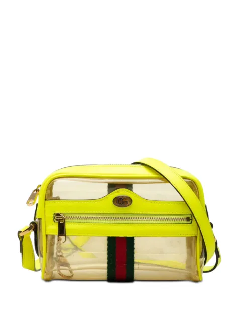 Gucci Pre-Owned 2016-2026 Mini PVC Web Ophidia crossbody bag Yellow XSFJG9C3EXFV39OP
