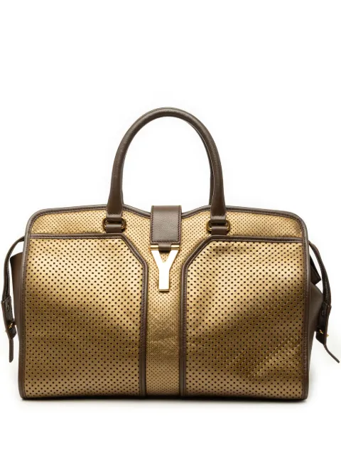 Saint Laurent Pre-Owned 2000-2012 Medium Perforated Metallic Leather Cabas Chyc tote bag Gold JALPX9BSVM8BCZ1N