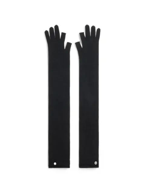 Rick Owens knitted fingerless gloves Black RP02F5491WS