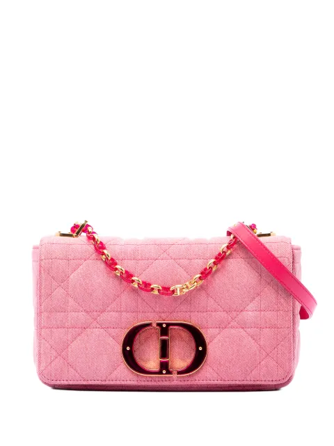 Christian Dior Pre-Owned 2022 Medium Denim Macrocannage Caro Bag crossbody bag Pink XOIPOBS1WVWSRLQC