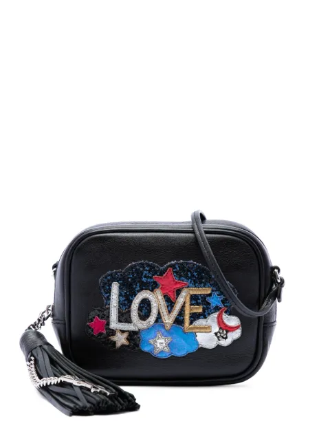 Saint Laurent Pre-Owned 2016 Mini Embroidered Nappa Love Blogger Camera Bag crossbody bag Black VZ5GRTN0D001F57P