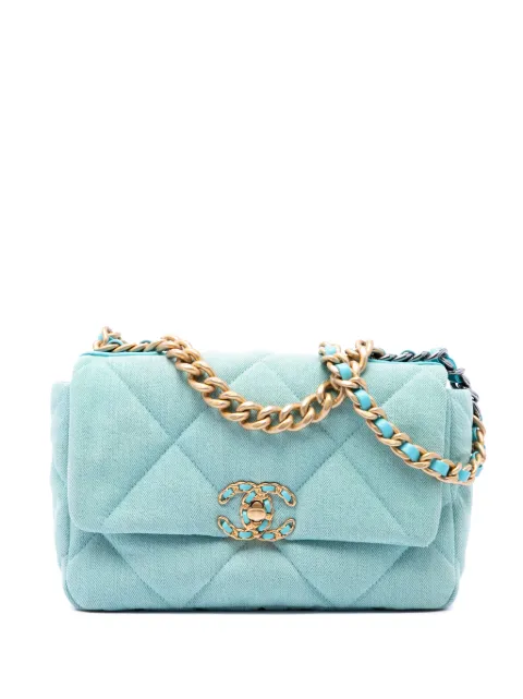 CHANEL Pre-Owned 2021 Medium Denim 19 Flap satchel Blue VY7KBBE5ZCOJHXRJ