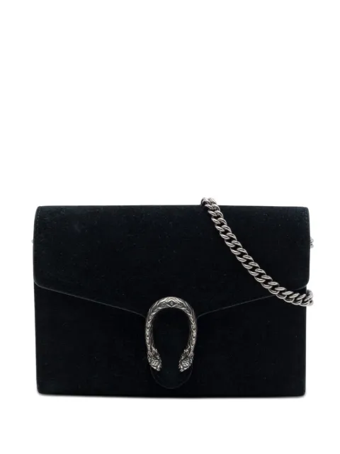 Gucci Pre-Owned 2000-2015 Suede Dionysus Wallet on Chain crossbody bag Black VNBO8W2PL0LZH359