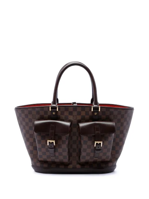 Louis Vuitton Pre-Owned 1990-2020 Damier Ebene Manosque GM tote bag Brown VEVQ0GNDUWS8JKSI