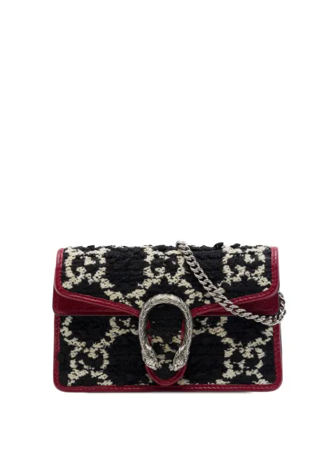 Gucci Pre-Owned 2016-2026 Mini GG Tweed Dionysus crossbody bag Black U2N6TQP98X7A85R6