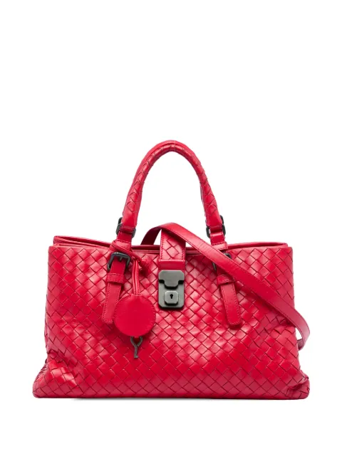 Bottega Veneta Pre-Owned 2012-2026 Small Nappa Intrecciato Roma satchel Red GFCVLC42S5DCGNPU