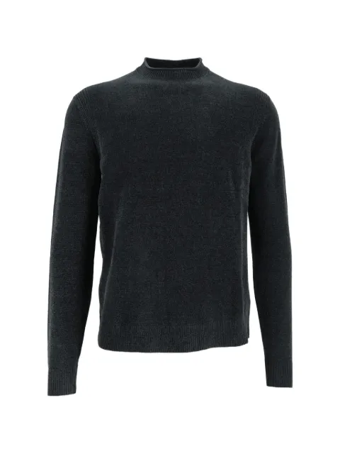 RRD velvet-effect crew-neck sweater Grey W26132