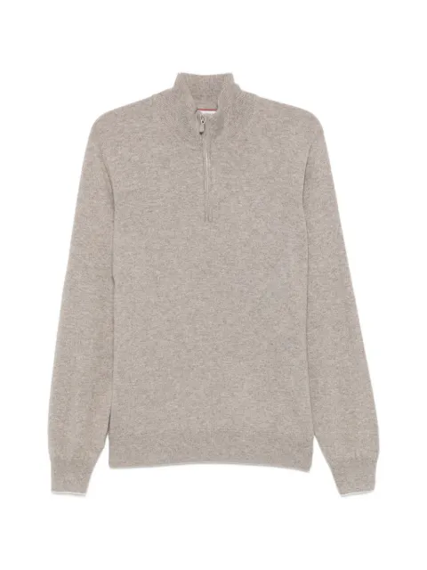 Brunello Cucinelli quarter-zip sweater Neutrals M2200124COW55
