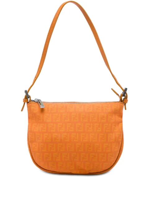 Fendi Pre-Owned 2000-2010 Zucchino Canvas Hobo shoulder bag Orange PFG4D6OV0P41WB2K