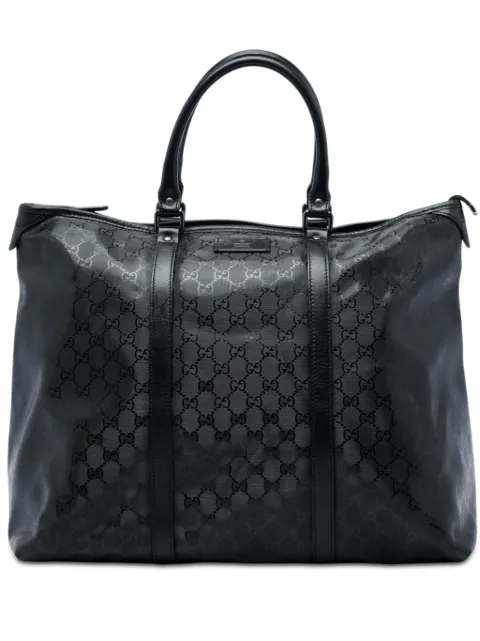 Gucci Pre-Owned 2016-2026 GG Imprime Weekender travel bag Black DHCPCGCTWYB2GSMZ