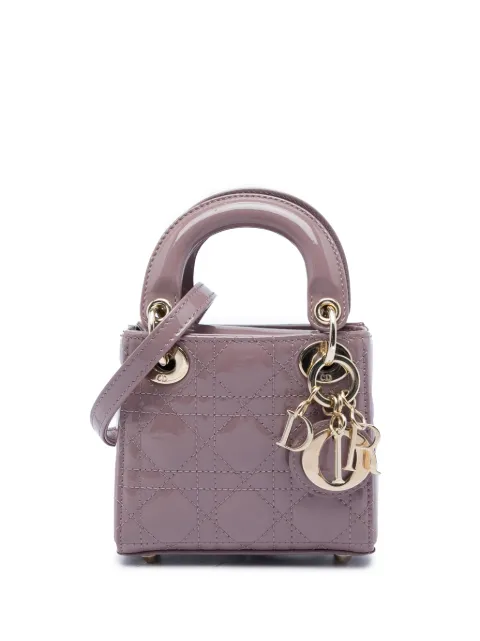 Christian Dior Pre-Owned 2022 Micro Patent Cannage Lady Dior satchel Pink CXSACVP22WKZ6EB9