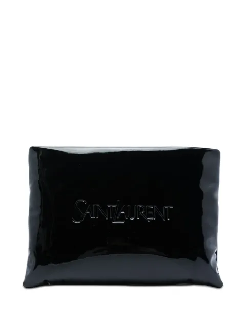 Saint Laurent Pre-Owned 2023 Large Patent Puffy Pouch clutch bag Black NHCO88G8CP71NUE5