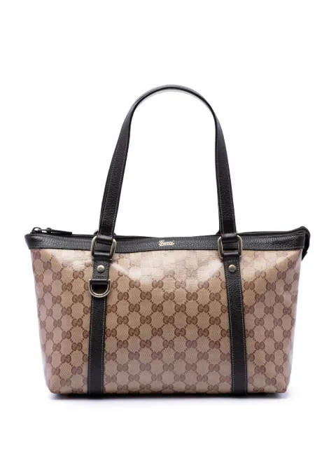 Gucci Pre-Owned 2016-2026 GG Crystal Abbey D Ring tote bag Neutrals AU2INV7CLZKU8UCI