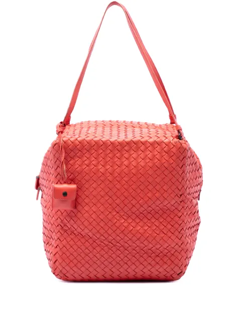 Bottega Veneta Pre-Owned 2010 Nappa Intrecciato Cube shoulder bag Orange LXZ92AD05G1ADVDY