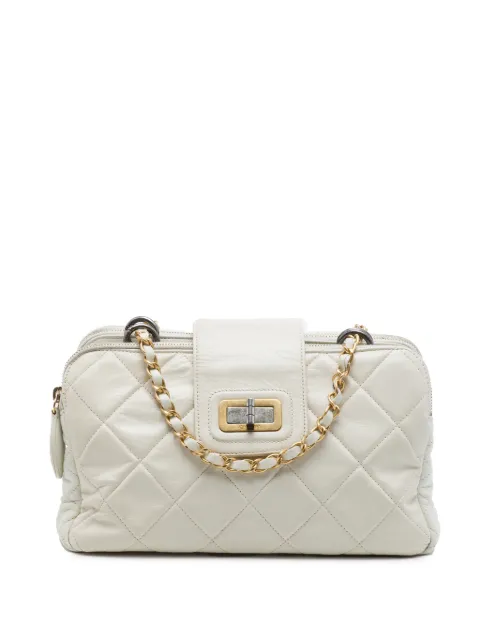 CHANEL Pre-Owned 2011 Quilted Aged Calfskin Mademoiselle Triple Zip shoulder bag White LICFG00DV9K5HDQZ