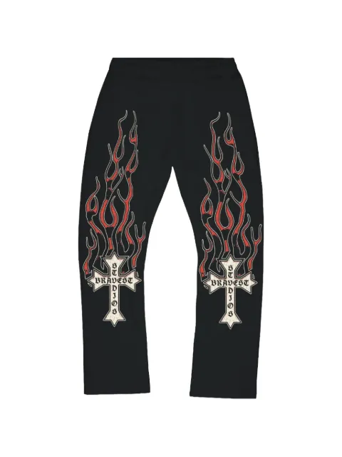 STADIUM GOODS® flame-print track trousers Black BS153