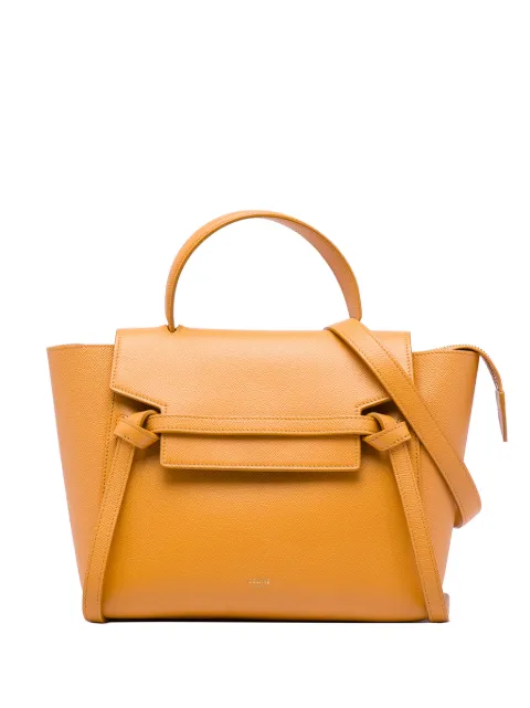 Celine Pre-Owned 2020 Micro Grained Calfskin Belt Bag satchel Yellow Z1VHN0I8JPFY8VYE