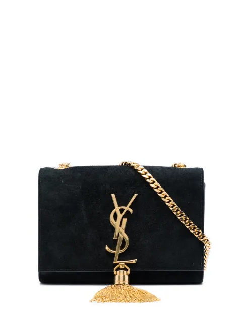 Saint Laurent Pre-Owned 2016 Small Suede Monogram Kate Tassel crossbody bag Black KW0P555KW0CUF946