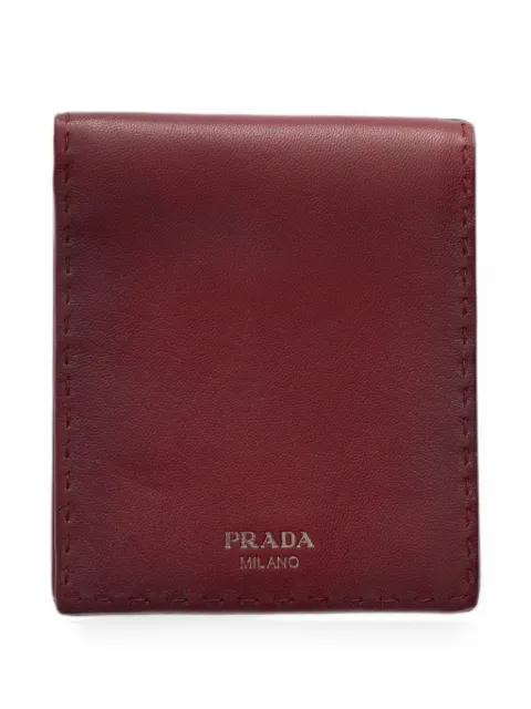 Prada antiqued leather wallet Red 2MO5132ZQ4