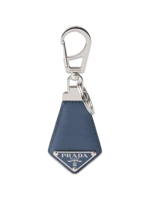 Prada Saffiano leather keychain Blue 2PP041053