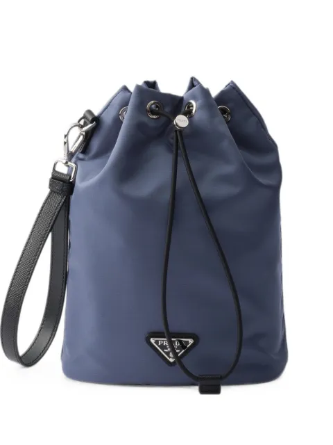 Prada Re-Nylon and Saffiano leather shoulder bag Blue 2NE0672DMH