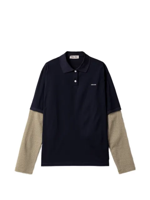 Miu Miu jersey polo shirt Blue MJL076SOOO17OR