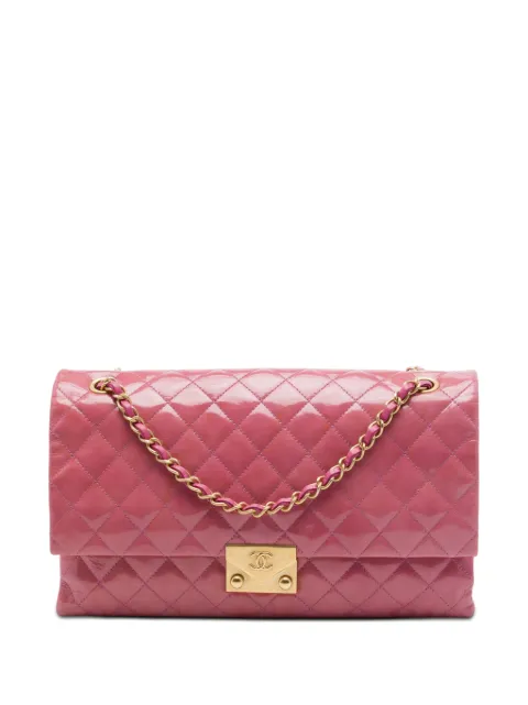 CHANEL Pre-Owned 2015-2016 Quilted Crinkled Patent Pagoda Accordion Flap shoulder bag Pink 7C54AOYJVYA1ACI9