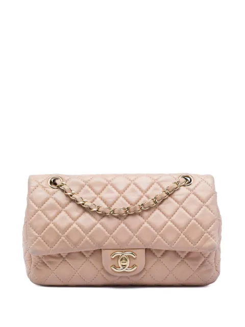 CHANEL Pre-Owned 2008-2009 Medium Classic Lambskin Double Flap shoulder bag Brown 7390KO7E38UGMCLF