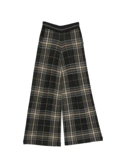 BOMPARD tartan-jacquard palazzo pants Grey MO4413