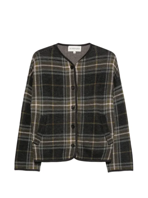 BOMPARD tartan jacquard cardigan Grey MO4412