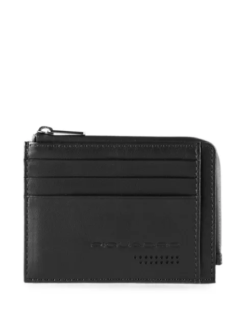 PIQUADRO logo-embossed leather cardholder Black PP4822UB00RN