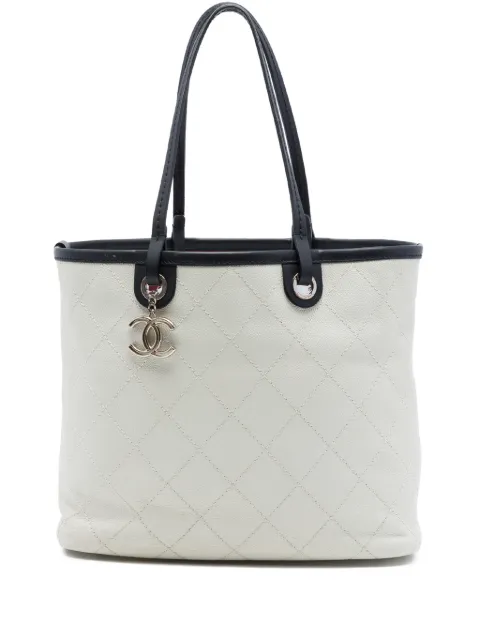 CHANEL Pre-Owned 2014 Quilted Caviar Shopping Fever tote bag White IY5SKXVYZNRVTI63