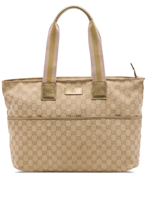Gucci Pre-Owned 2016-2026 GG Canvas Web tote bag Neutrals 44D943VYK44K46JI