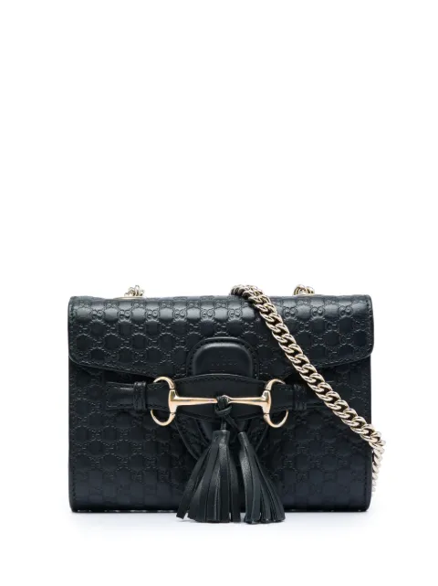 Gucci Pre-Owned 2016-2026 Mini Microguccissima Emily crossbody bag Black 3FDL1JA935VE9LS7