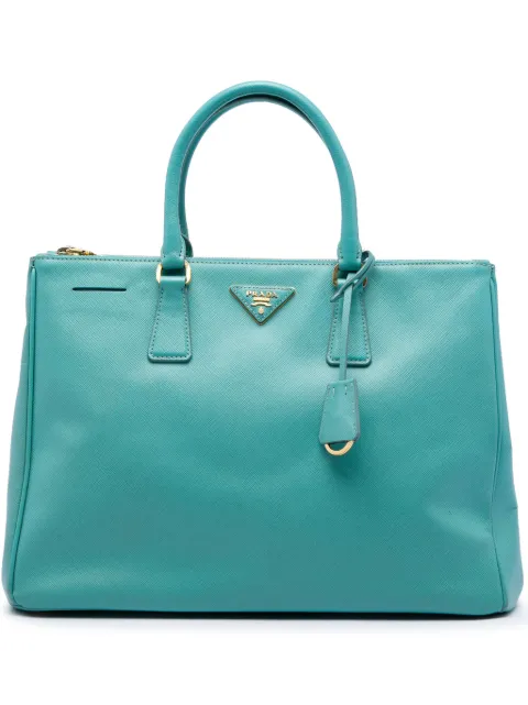 Prada Pre-Owned 2013-2026 Large Saffiano Lux Galleria Double Zip tote bag Blue 2D6V5UHNB53YZ1K7
